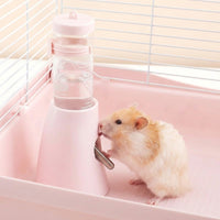 125ml Hamster Water Bottle with Stand, Antignaw Hamster Water Bottle for Cage, Leak-resistant Nozzle and Floor-Standing Design