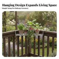 Railing Planter Rack Sturdy bloom Pot Holder Easy Installation for homeowners