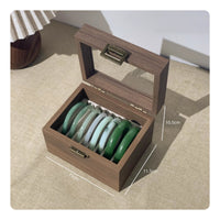 Clear View Lid Bangle Storage Box Dust-Proof Multi-Slot Bangle Holder Space-Saving Design for Retail Display
