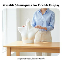 Realistic Proportions Underwear Display Form Polished Finish Lingerie Display Bust Lightweight Half Body Mannequin Long-Lasting for Boutique Owners, Clothing Designers, Window Displays, Retail Outlet S, Boutiques, Trade Exhibition
