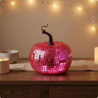 Reflective Mirror Tile Pumpkin Photo Prop Mirror Pumpkin Decoration Sparkling Tabletop Accent