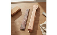 Ukulele Neck and Fingerboard Set Unfinished Wood Ukulele Neck and Fingerboard Lightweight for Luthiers