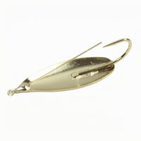 Foliage-shapedShaped Weedless Spoon Lure Reflective Finish Copper Spoon Lure Single Hook Fishing Gear Streamlined