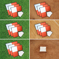 4 Pieces Base Set with Scoring Plate Padded Softball Base Set Baseball Bases Lightweight Throw down Bases Weather-Resistant
