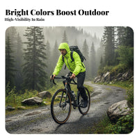 Lightweight Raincoat Set Breathable Two-Piece Rain Suit Portable 2 Piece Waterproof Suit for Cyclists, Hikers, Biking, Camping, Rainy Days