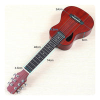 Mini 30-Inch Guitarlele Portable Guitarlele with Slotted Headstock Compact Hybrid Guitar for Beginners