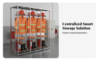 Double-Sided Assistance Suit Rack 360° Rotating Firefighter Gear Rack High Load Capacity Turnout Gear Storage Stand for Firefighters