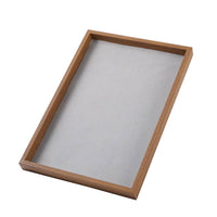 Eyeglass Display Tray Wood-Grain Sunglasses Tray Glasses Holder Soft-Lined Eyewear Organizer Safeguarding for Retailers, Dresser