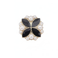 Pearl Embellished Button Elegant Design Pearl Rhinestone Buttons for Crafters