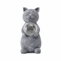 Cat-Themed Garden Statue Cat Figurine Cute Garden Ornament for Lawn