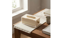 Rectangular Tissue Box Holder Stainless Steel Knob Acrylic Tissue Box Transparent Long-Lasting for Bathroom, Living Room