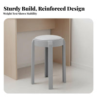Space-Saving Design Stackable Padded Stool Minimalist Aesthetic Backless Chair Multi-Purpose Indoor Seating Sturdy Construction for Event Hosts, Business Owners, Dining Room, Small Apartment, Restaurant, Kitchen