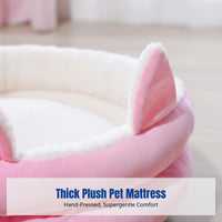 Hooded Pet Bed Throughout the Year Use Hooded Burrow Bed Semi-Enclosed Design Pet Bed for Small Dogs, Young Felines, Indoors, Living Room