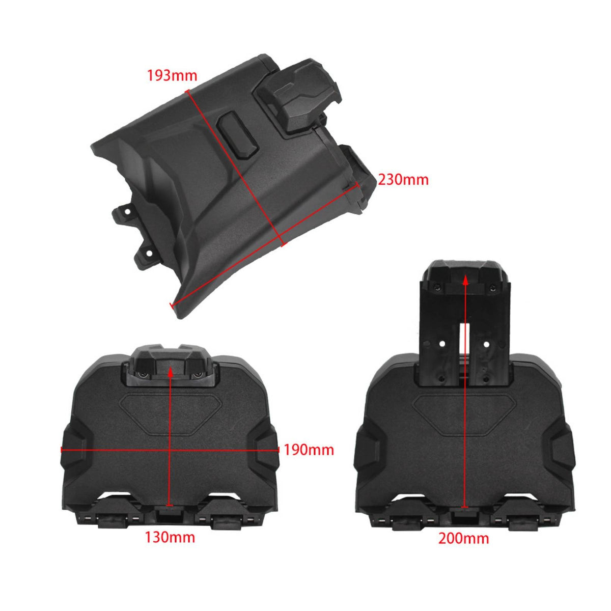 Long-Lasting Away from-Road Vehicle Rebel X3 Console Box Water and Mud Resistant Rebel X3 Storage Box