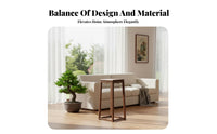 Chinese Design Two-Tier Flower Table Mortise and Tenon Joinery Plant Holder Natural Oil Finish Display Pedestal Artisan-Made for Gardeners, Homeowners, Apartment Dwellers, Living Room, Bedroom, Entrance Hall, Balcony