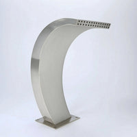 Pool with Base Curved Pool Waterfall Rectangular Hardware for Pond