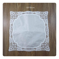 Elegant Embroidered Handkerchief Lightweight Lace Handkerchief Cotton Lace Hanky for Gift, Wedding, Memorial