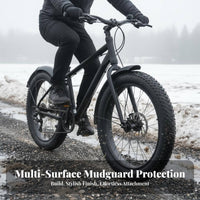 20 Inch Wide Bike Mudguards Weather-Resistant Protection 20 Inch Wide Tire Mudguard Winter Bike Mudguard Set Sturdy