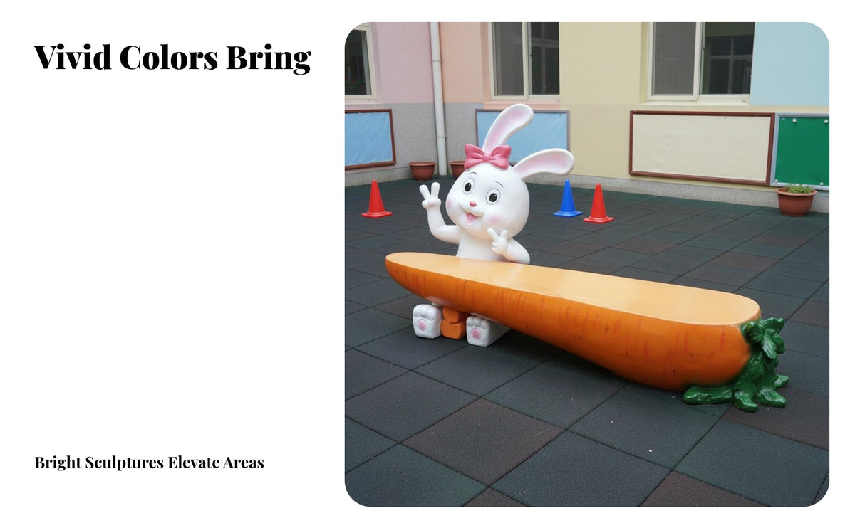 Panda Sculpture Seat Weather Resistant Cartoon Panda Bench Fiberglass Character Chair for Children, Families, Shopping Mall, Playground, Park