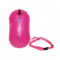 Waterproof Inflatable Swimming Buoy Orange Color Waist Strap Buoy Printed Graphics Water Sport Gear Smooth Surface