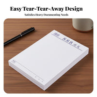 10 Pads Tear-off Memo Pad Ink Bleed Resistant White Scratch Paper Pad Office Note Block for Students, Professionals, School, List Making, on the Go