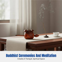 Rosewood Fish Gong, Small Portable Indian Red Sandalwood, Hand-Carved Buddhist Instrument for Home