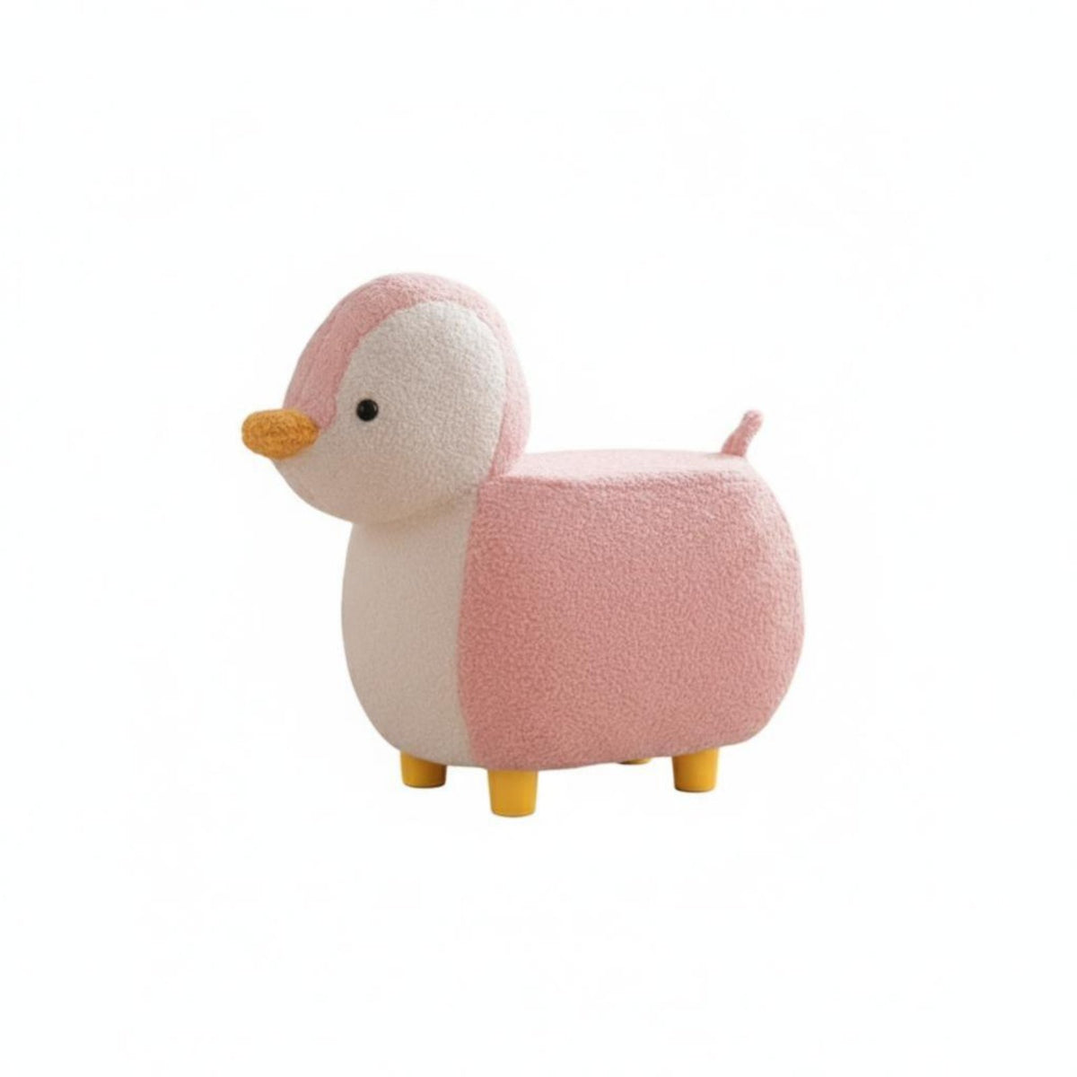 Silent Casters Soft Creature Ottoman Soft and Comfortable Upholstered Character Stool Strong Load-Bearing children's Furniture Multi-Functional for Toddlers, Parents, Adults, Living Room, Entryway, Playroom, Nursery