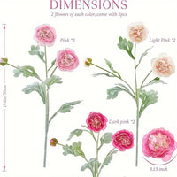 Artificial Peony Bouquet with 3 Heads for Wedding Decoration