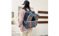 Soft-Sided Pet Carrier Backpack Breathable Backpack with Mesh Panels Handsunobstructed Covered Pet Bag Ventilated for Cat Owners, Vet Visits, Commuting
