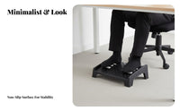 Improves Posture Adjustable beneath-desk Foot rest Reduces Fatigue Adjustable Foot rest Anti-Slip Surface Footrest Encourages Leg Movement for Office Workers, People with Short Legs, Students, Workstation, Study Room, Home, Gaming Setup