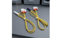 2 Pieces Yellow Insulated Leads Refrigerator Sensor Sensor Plastic Connector Fridge Sensor Sensor Locking Clip Cooling Part 45 Cm