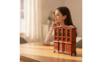 Dollhouse Storage Cabinet Realistic Cabinet with Doors Classic Cupboard for Collectors