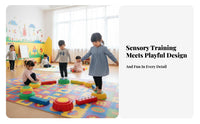 Sensory Integration Training Kids Balance Stepping Stones Indoor and Outdoor Use Stackable Stepping Stones Long-Lasting Stackable Balance Pods Lightweight for Preschoolers, Toddlers, Children 3+, Kindergarten, Daycare, Playroom, Backyard