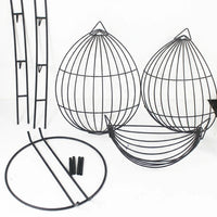 Metal Wire Fruit Basket, 3 Layer Detachable Fruit Bowl for Dining Table, Black Iron Art Fruit and Vegetable Storage, 43x28x53cm Modern Decorative Bowl