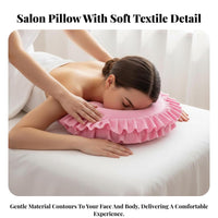 Soft Cotton Filling U-Shaped Face Pillow Skin-Friendly U-Shaped Face Pillow Support Ergonomic Design for Beauticians, Home Users