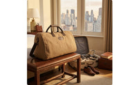 Canvas Travel Bag Heavy-Duty Canvas Holdall with Shoulder Strap Structured Travel Duffel Bag for Commuters