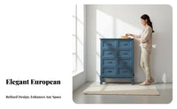 No Assembly Required 5-Drawer Cabinet Solid Wood Construction Storage Furniture Large Capacity Chest of Drawers Strong Load-Bearing for Homeowners, Renters, Students, Bedroom, Entryway, Hallway