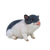 Realistic Resin Pig Statue Three-Dimensional Pig Statue Solid Animal Figurine Molded Details for Yard, Park, Window Display