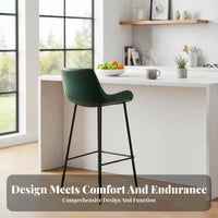 Industrial Design Upholstered High Stool with Backrest Modern Design Bar Chair Vintage Look Home Furniture Footrest Included for Homeowners, Interior Designers, Business Owners, Kitchen Island, Restaurant, Cafe, Dining Room
