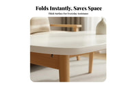 Portable Foldable Rectangular Table Easy Storage Household Furniture Compact Design Floor Desk Sturdy Construction for Apartment Dwellers, People in Small Homes, Student Dormitory, Outdoor, Living Room, Bedroom