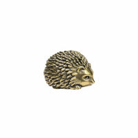 Creative Design Brass Hedgehog Statue Hand-Polished Vintage Hedgehog Statue Lifelike Details Brass Creature Sculpture Exquisite for Collectors, Desktop, Office Desk, Bookshelf, Mantlepiece