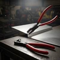 3 Pieces Sheet Metal Folding Pliers Carbon Steel Folding Sheet Metal Pliers Comfortable Grip Compact for Metalworkers
