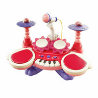 Electronic Drum Piano Toy Multifunction Children's Drum Keyboard Toy Beginner Friendly for Kids, Beginners, Indoor Play, Music Practice