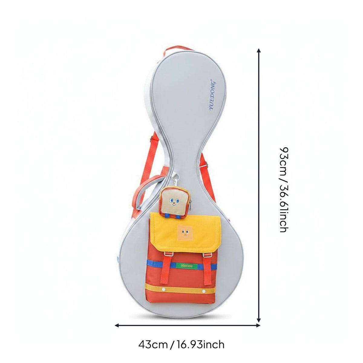 Dual Shoulder Straps Zhongruan Gig Bag Lightweight Zhongruan Backpack Case Thick Thick Padding Ruan Instrument Carry Bag for Teachers, School, Travel