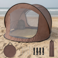 Pop-Up Beach Tent with UV Protection and Mosquito Netting, Foldable Outdoor Camping Shelter
