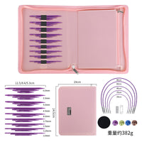 Purple Aluminum Oxide Knitting Needles Set of Three