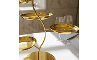S-Shaped Fruit Stand Polished Tiered Fruit Stand Shallow Trays Table Accessory