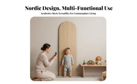 3 Pieces Folding Panel Divider Self-supportingStanding Foldable Wave-Top Partition Portable Multi-Functional for Children's Room