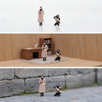 Interview Scene Model 3D Printed 1:64 Scale Figures Realistic Figurines for Collectors
