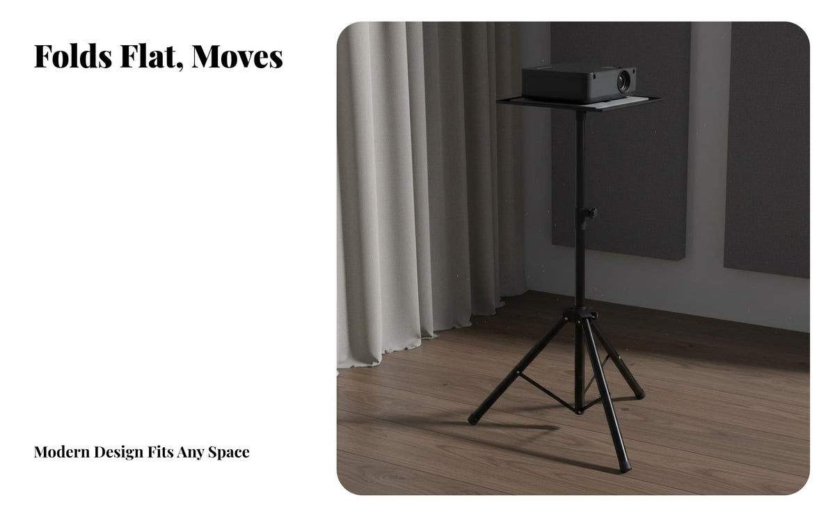 Non-Slip Feet Portable Speaker Stand Secure Locking Mechanism Tripod Speaker Stand Heavy Duty Foldable Design for DJs, Musicians, Home Theater, Studio, Stage, Office